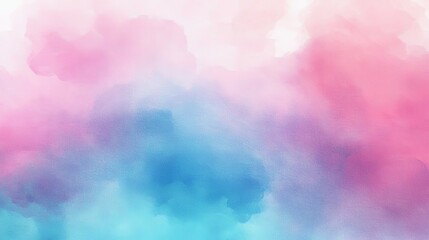 Fototapeta premium Elegant pastel watercolor gradient background with smooth pink to blue transitions, soft diffused lighting, subtle grainy texture, abstract art style suitable for digital design