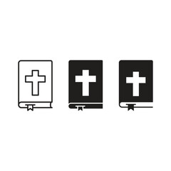 Obraz premium Bible Icon Set Vector Design.