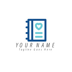 Notebook Logo Design. A Heartfelt Journal