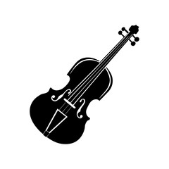 Fototapeta premium violin vector silhouette