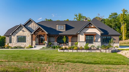 Fototapeta premium Technology multi-generational smart home with adaptive tech 