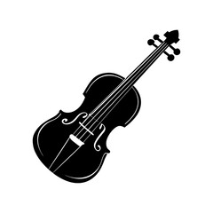 Obraz premium violin vector silhouette