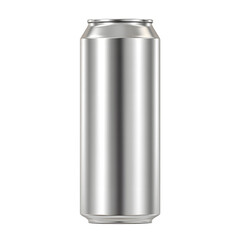 A sleek aluminum beverage can stands tall against a crisp white backdrop, its minimalist design reflecting a sense of clean, modern refreshment and simplicity.