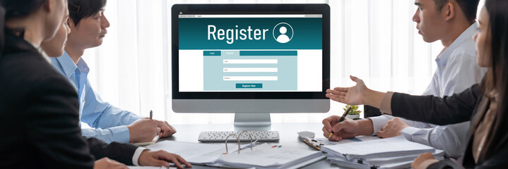 Business intelligence and data analysis concept. Analyst team working on financial data analysis...