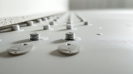 Close-up of Industrial Control Panel with Knobs and Buttons