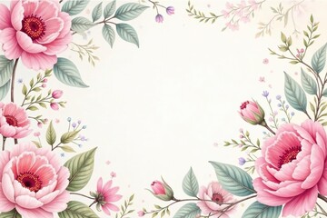 Delicate watercolor style floral pattern, pastel shades, pretty, soft, wallpaper