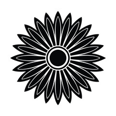 a daisy icon bright round center simple vector art silhouette