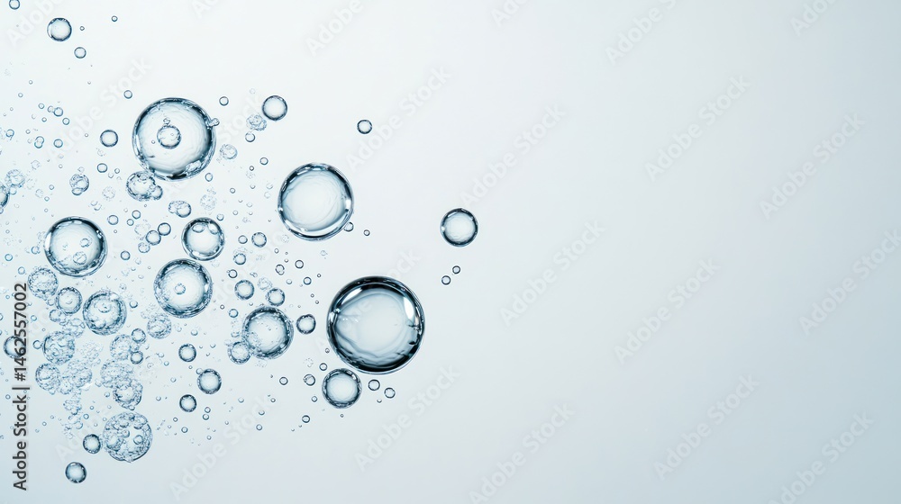 Aufkleber macro bubbles abstract background design element liquid texture clean water sphere science