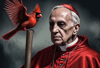 cardinal and bishop during the conclave, electing the new pope, habemus papam