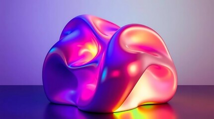 Abstract Colorful 3D Form.