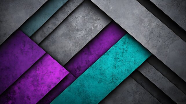 Abstract Geometric Purple Teal Grey Background Texture