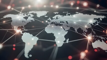 Global interconnectedness visualized on a digital sphere.