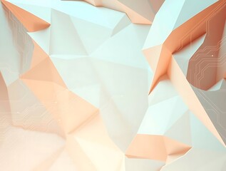 Abstract Low Poly Tech Background.