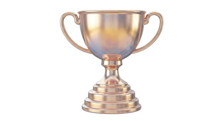 Isolated Shiny Bronze Trophy Reward Victory Achievement