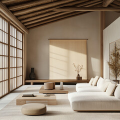 Minimalist Japanese Living Room Interior Design