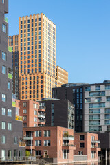 Modern high-rise apartment buildings and offices in the business district - Zuidas, in Amsterdam.