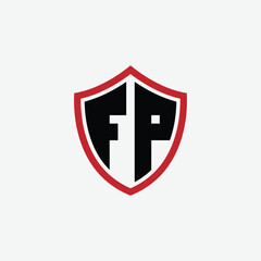 651 shield logo shape letter alphabet educational learning F P