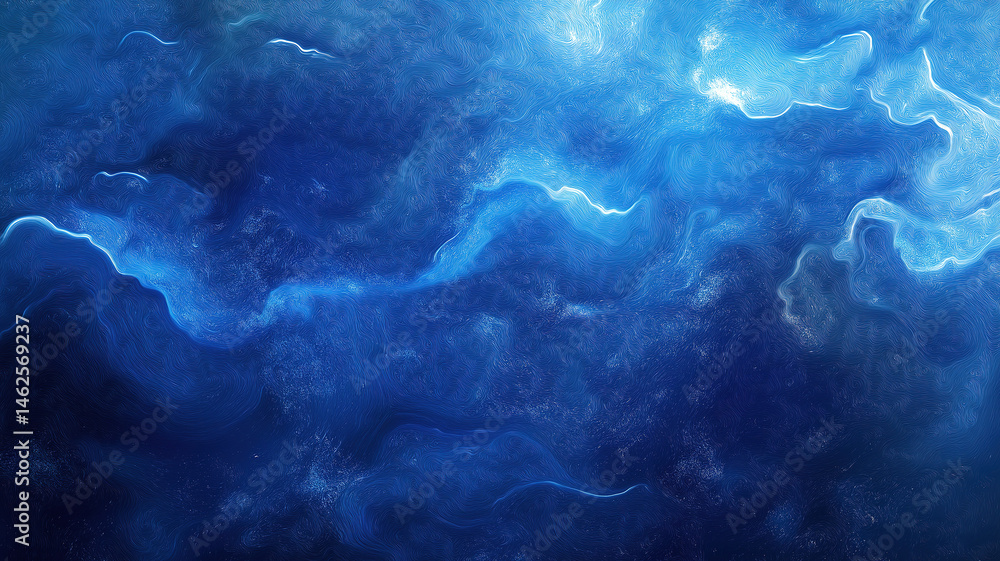 Poster vibrant abstract blue background with dynamic shades and smooth transitions of color