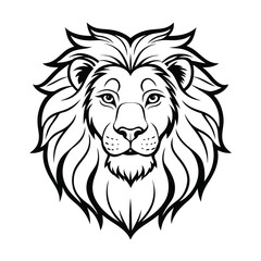 a detailed lion majestic mane vector art silhouette 