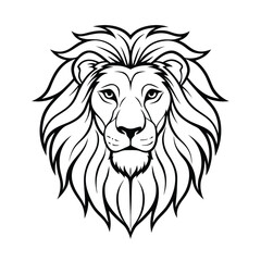 a detailed lion majestic mane vector art silhouette 