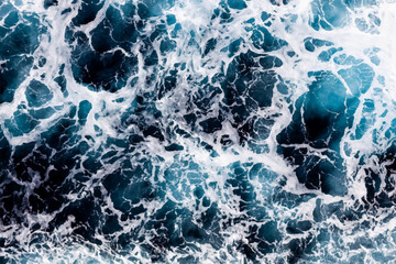 Sea water surface background. Aerial view of breathtaking foamy water. Can be used in covers, packaging, posters, textures, presentations, art and design projects. Picturesque vector illustration.
