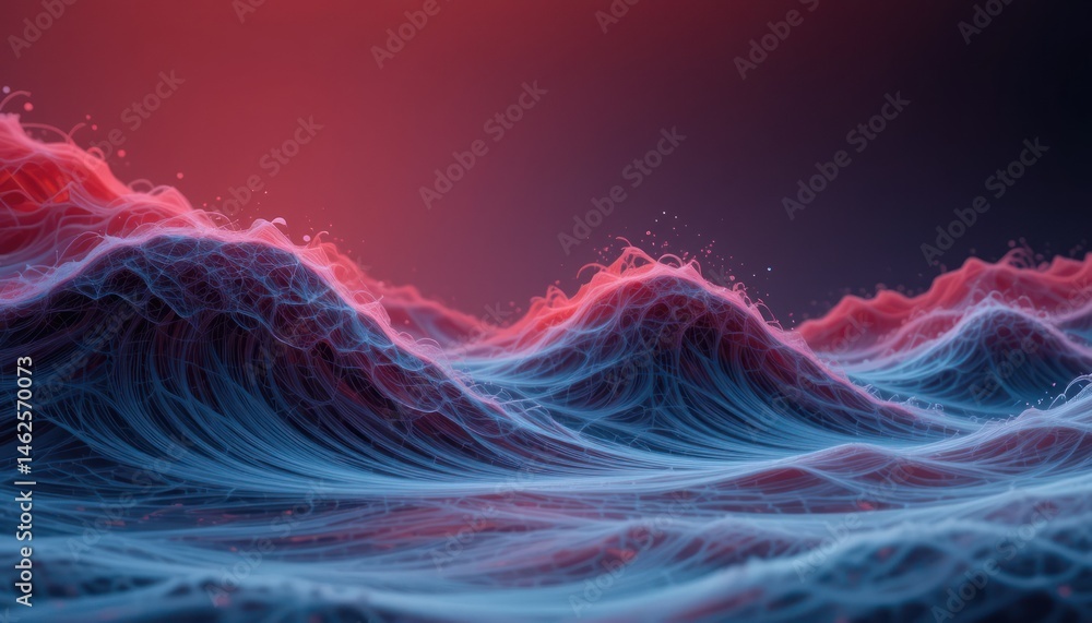 Poster abstract grey light burst with flowing lines and glowing particles