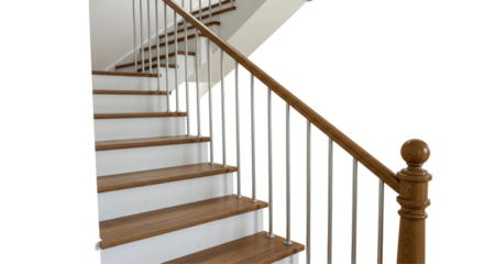 Isolated Wooden Staircase