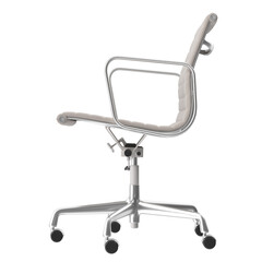 beige office chair side view isolated.