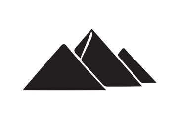 Monument silhouette on white background.