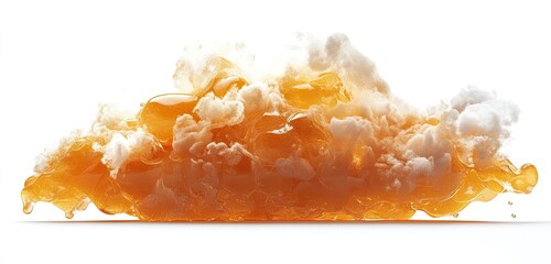 Abstract  orange and white liquid mix