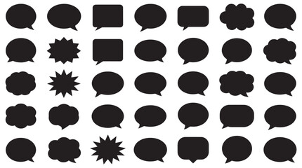 Fototapeta premium bubble vector shapes speech bubble silhouettes
