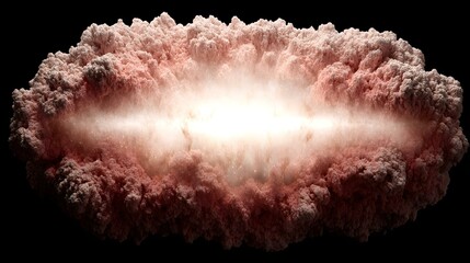 a star creating abstract firework patterns in the vacuum of space