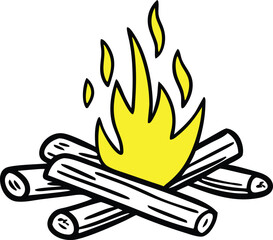 Campfire symbol bonfire vector icon