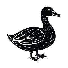 a duck illustration vector art silhouette 