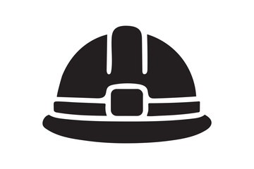 Fototapeta premium Icon Hart Hats Glyph silhouette on white background.