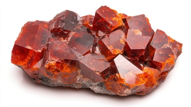 Spectacular Cluster of Hessonite Garnet Crystals