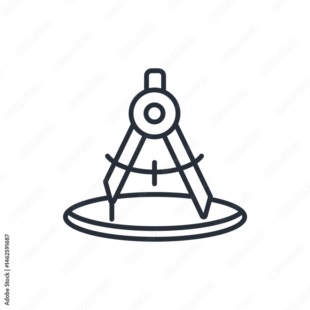Poster calibration icon. vector.editable stroke.linear style sign for use web design,logo.symbol illustrati
