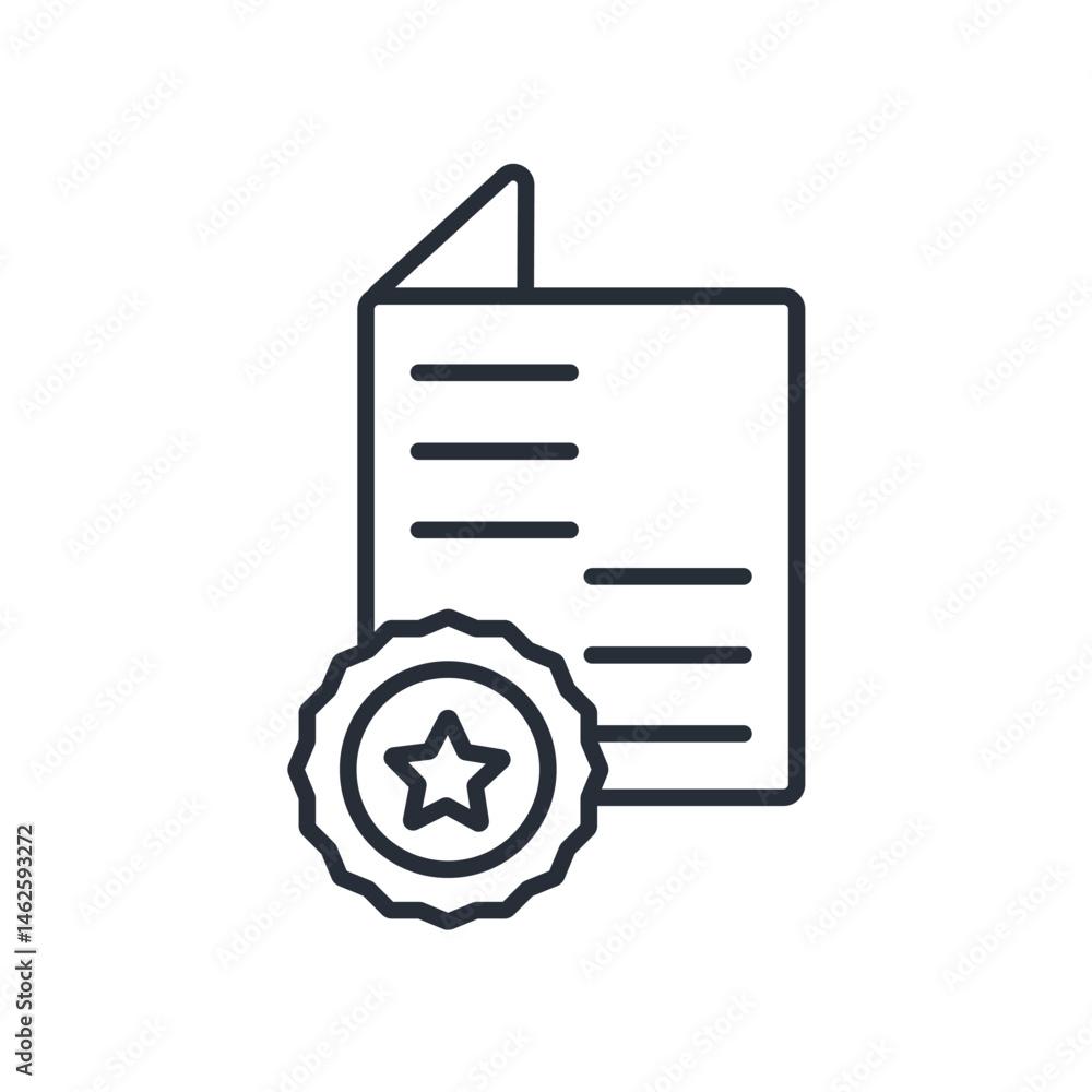 Poster standardization icon. vector.editable stroke.linear style sign for use web design,logo.symbol illust
