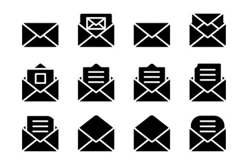 Envelope email message communication vector icons