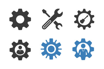 Gears and tools settings and configuration icons
