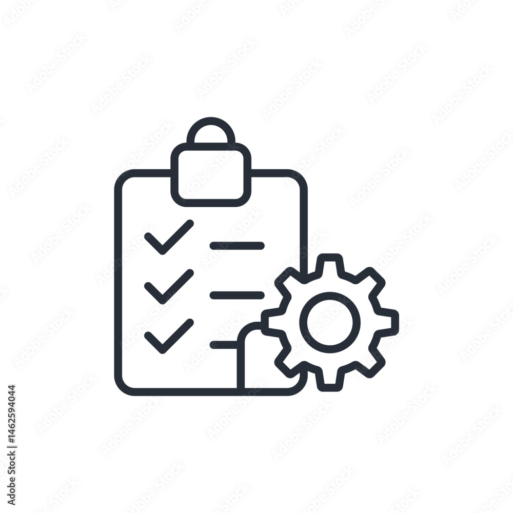 Poster specification icon. vector.editable stroke.linear style sign for use web design,logo.symbol illustra