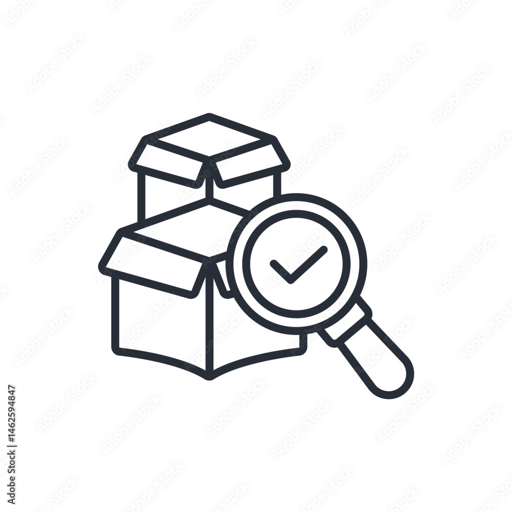 Poster check box icon. vector.editable stroke.linear style sign for use web design,logo.symbol illustration