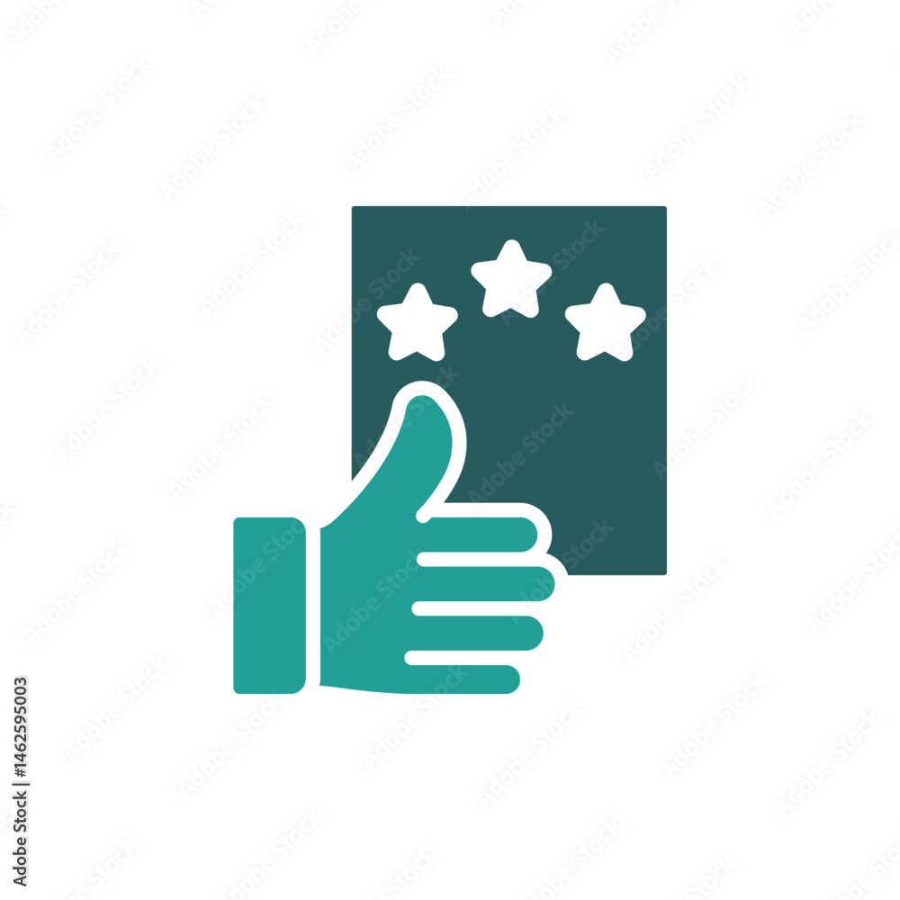 Poster satisfaction icon. vector.editable stroke.linear style sign for use web design,logo.symbol illustrat