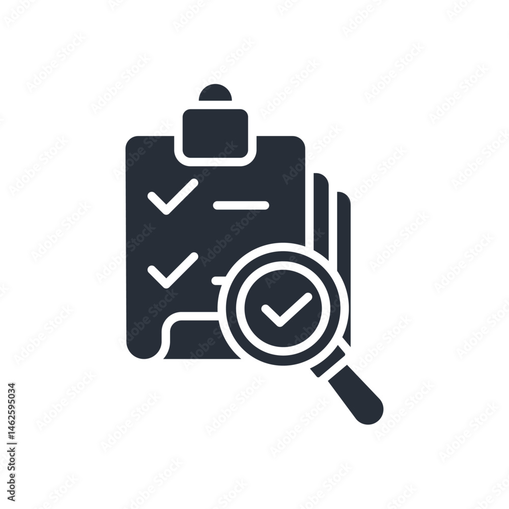 Poster audit icon. vector.editable stroke.linear style sign for use web design,logo.symbol illustration.