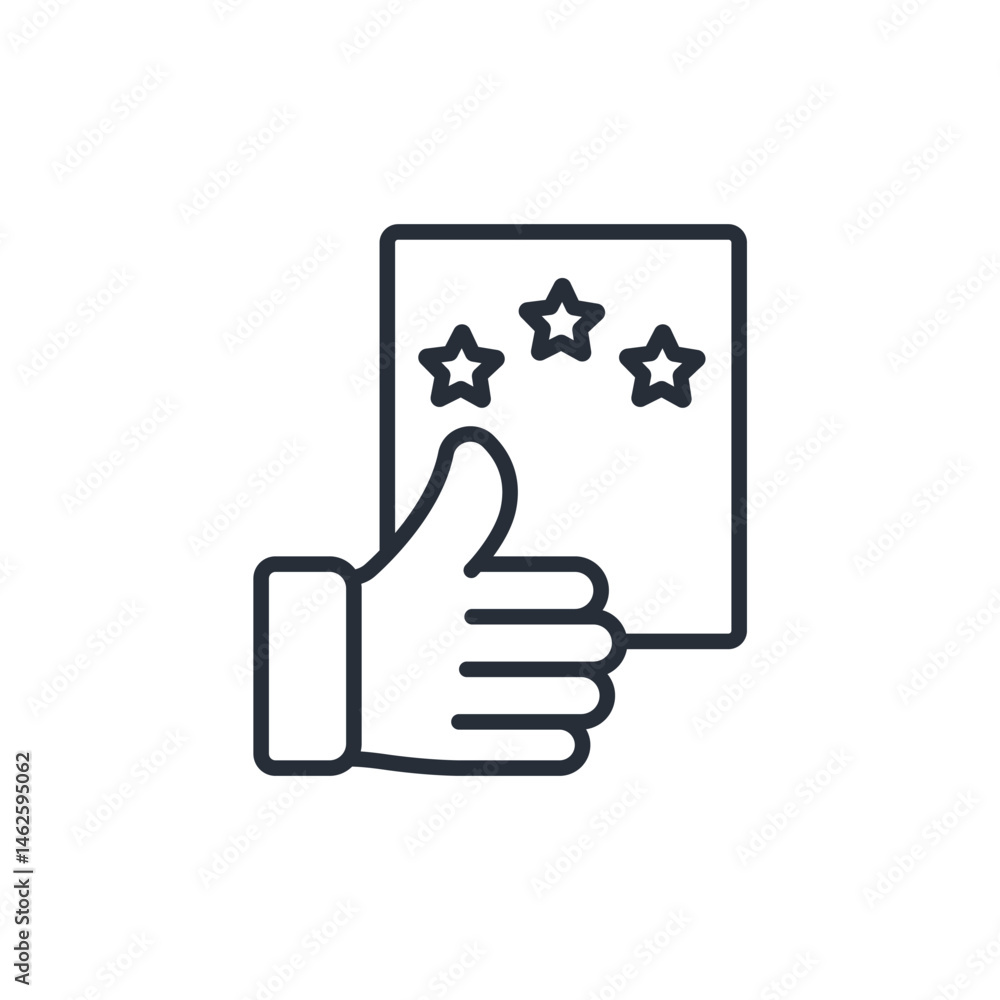 Poster satisfaction icon. vector.editable stroke.linear style sign for use web design,logo.symbol illustrat