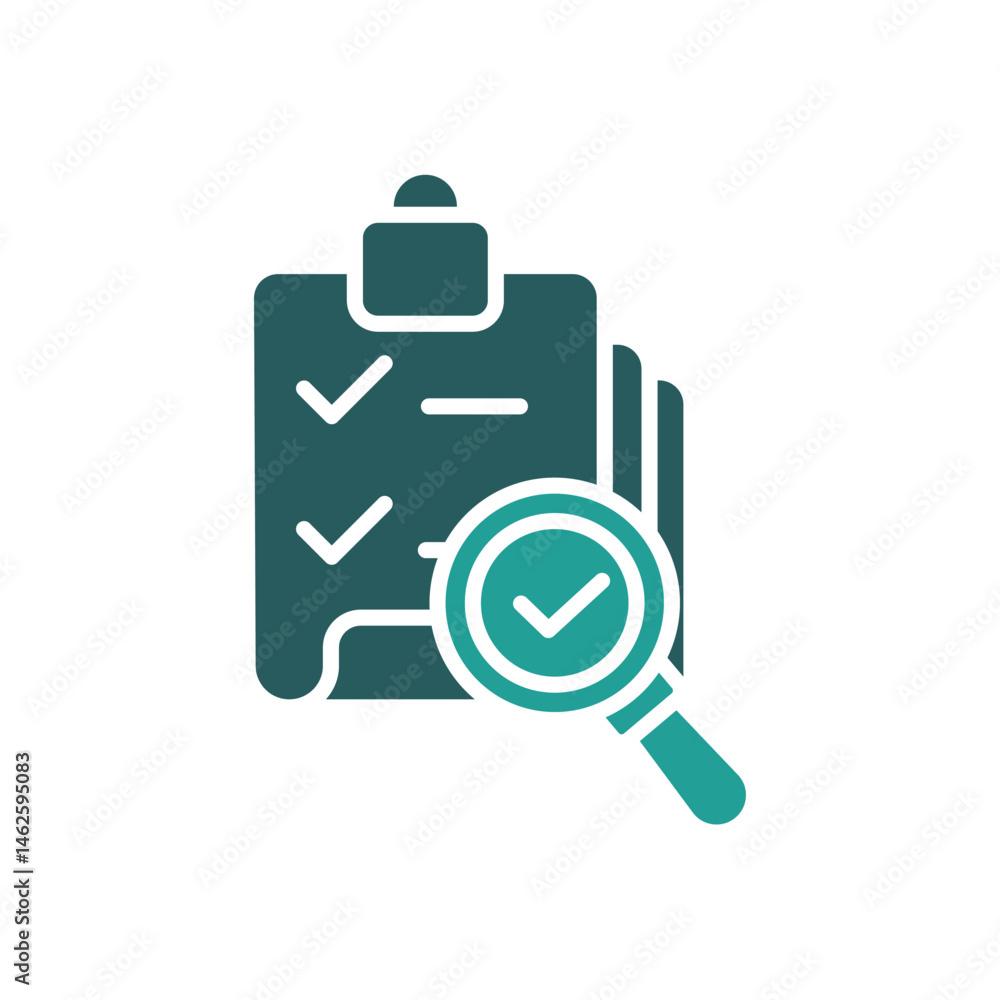 Poster audit icon. vector.editable stroke.linear style sign for use web design,logo.symbol illustration.