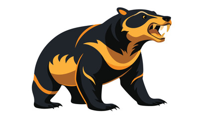 Sun Bear Upright with Prominent Golden Chest Marking