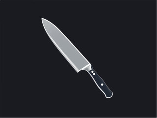 knife icon. Kitchen knife icon vector. Kitchen knife. Vector illustration. 