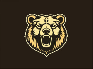 Bear logo design. Bear vector logo. 