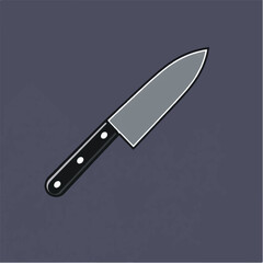 knife icon. Kitchen knife icon vector. Kitchen knife. Vector illustration. 